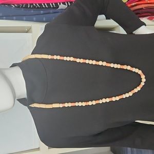 Wood bead necklace